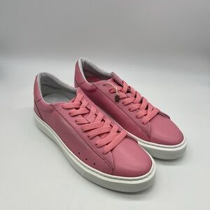 MSGM Pink Leather Low-Top Sneakers